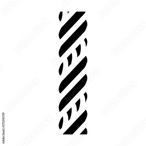 triplex wire cable glyph icon vector illustration