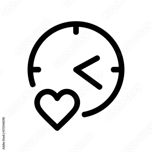 time of love icon or logo isolated sign symbol vector illustration - high quality black style vector icons
