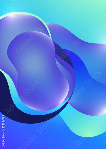 Fluid gradient background. Abstract 3d background. Liquid paints. Banner or sign design. Vector