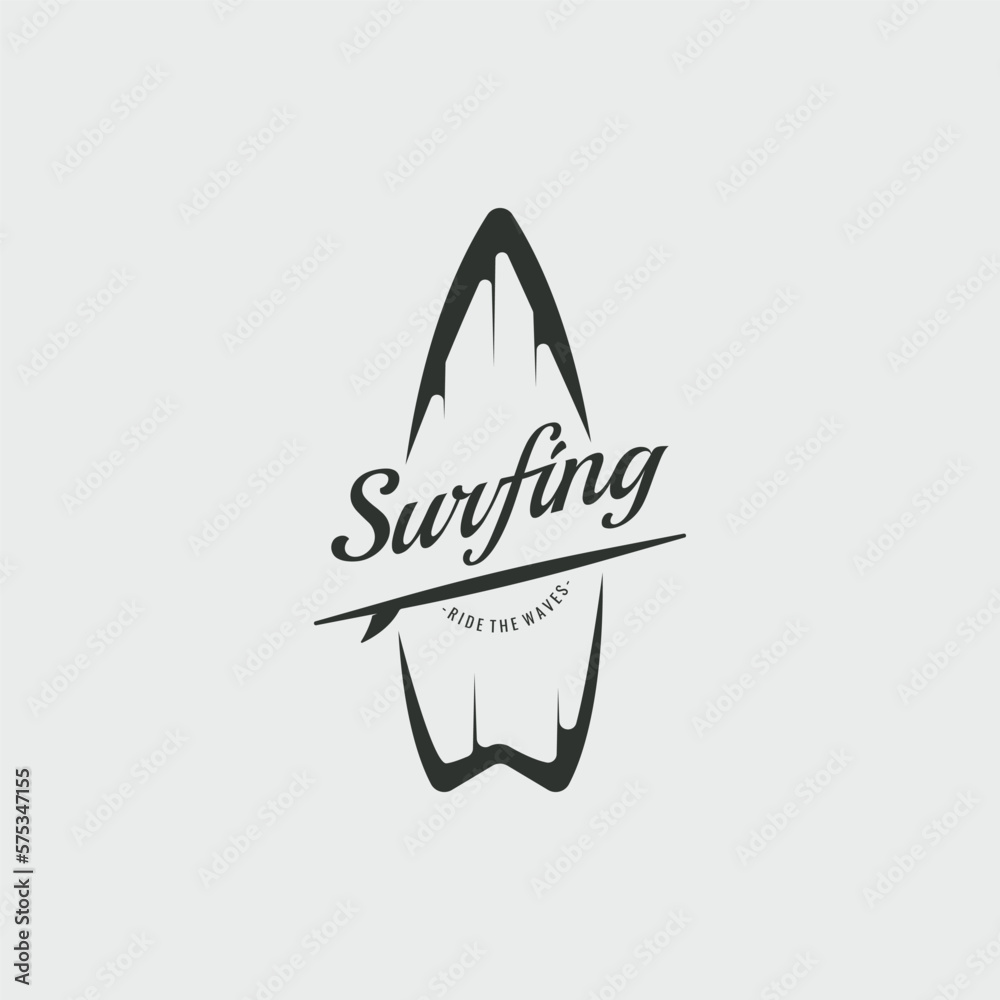 Fototapeta premium Surfboard Vintage Logo Template.