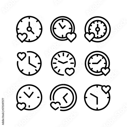 time of love icon or logo isolated sign symbol vector illustration - high quality black style vector icons