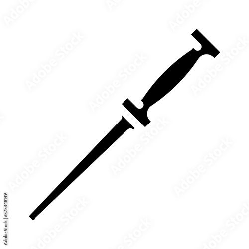 knife sharpener glyph icon vector illustration