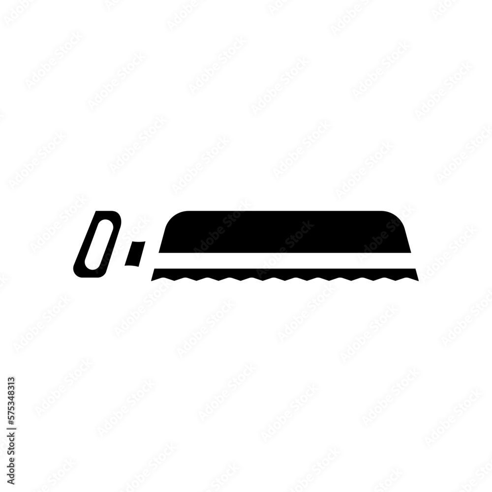 hand meat saw glyph icon vector illustration hand meat saw glyph icon vector illustration
