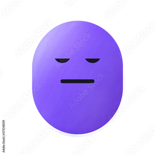 face sticker emoticon bad mood