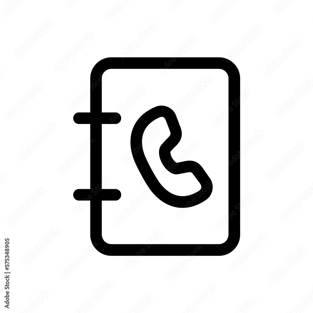 Phone Book Line Icon Phone Book Line Icon