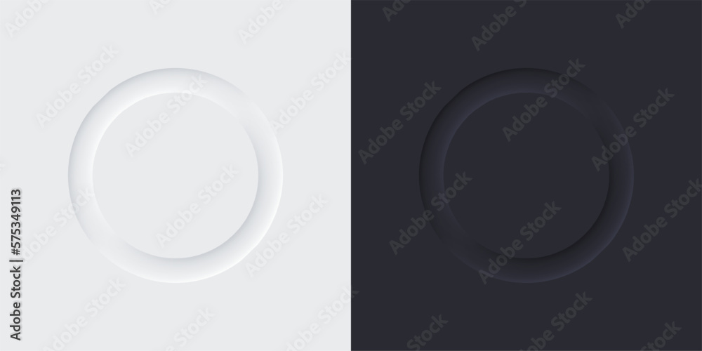 Neumorphic circle set. Web elements, buttons. 3d design. Vector EPS 10 Neumorphic circle set. Web elements, buttons. 3d design. Vector EPS 10