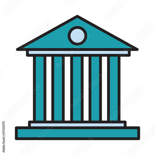 Filled Line COURT design vector icon