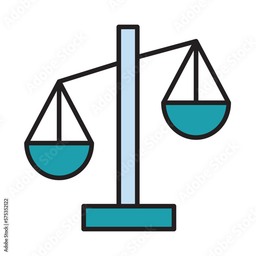 Filled Line UNJUSTICE design vector icon photo