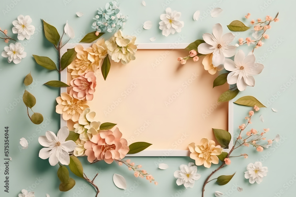 Beautiful spring nature background with lovely blossom made with Generative AI Beautiful spring nature background with lovely blossom made with Generative AI