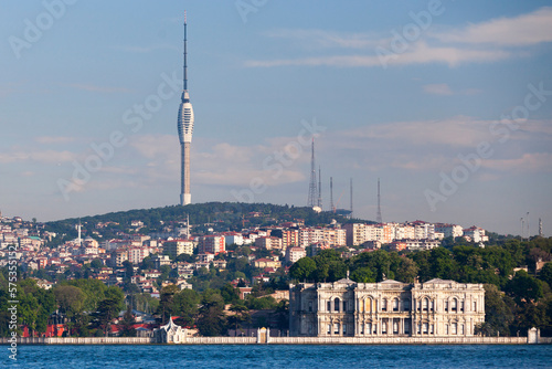 Beylerbeyi Palace and Camlica Tower in Istanbul photo