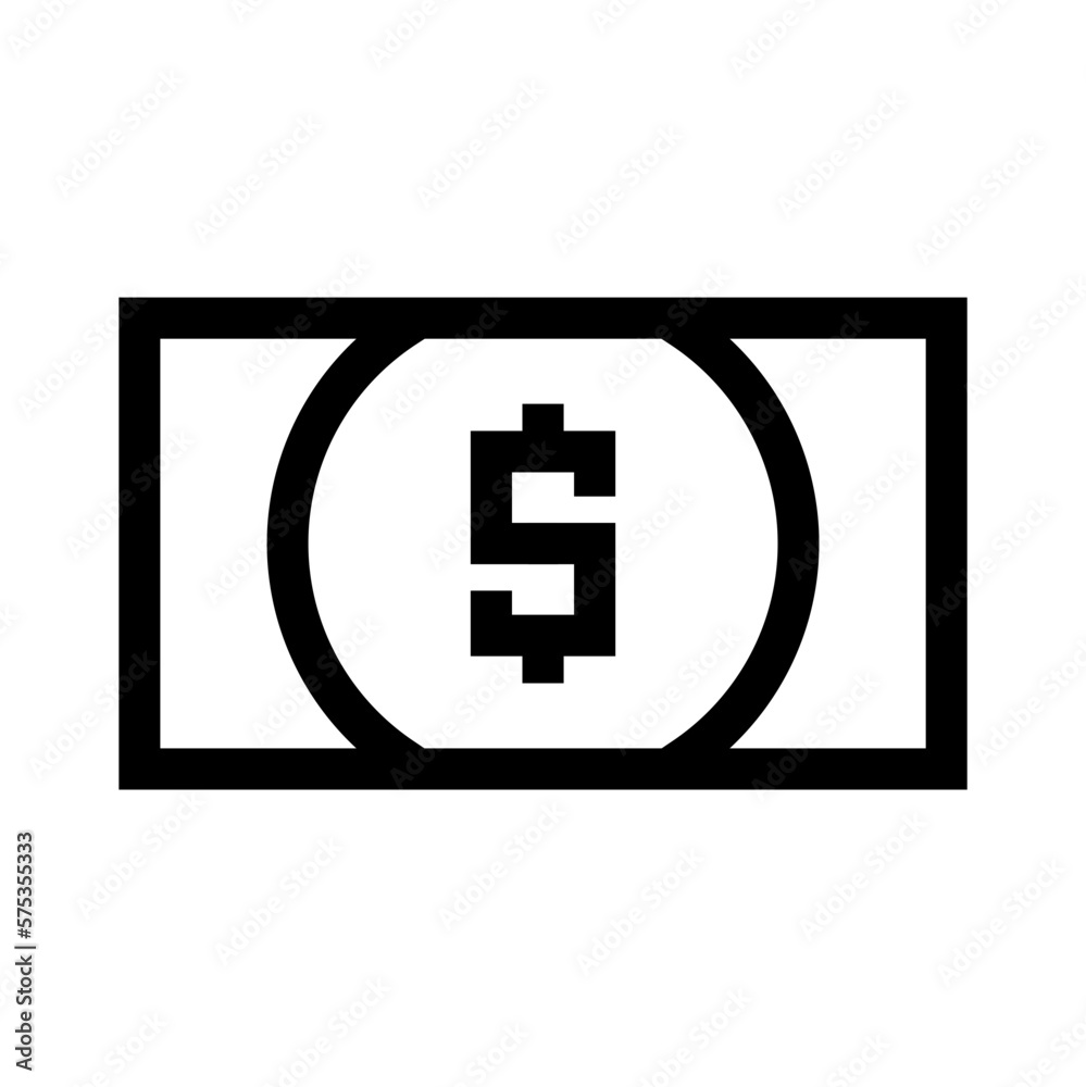 Dollar money outline icon. Business icon collection Dollar money outline icon. Business icon collection