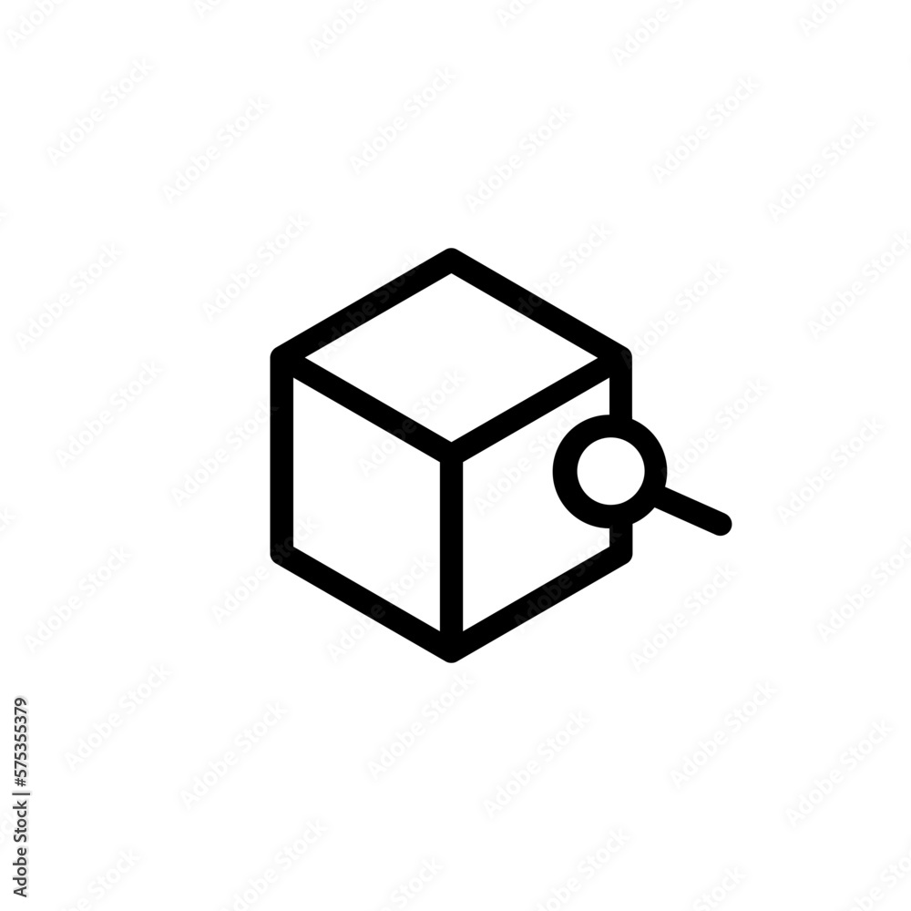 Box Analysis Line Icon Box Analysis Line Icon