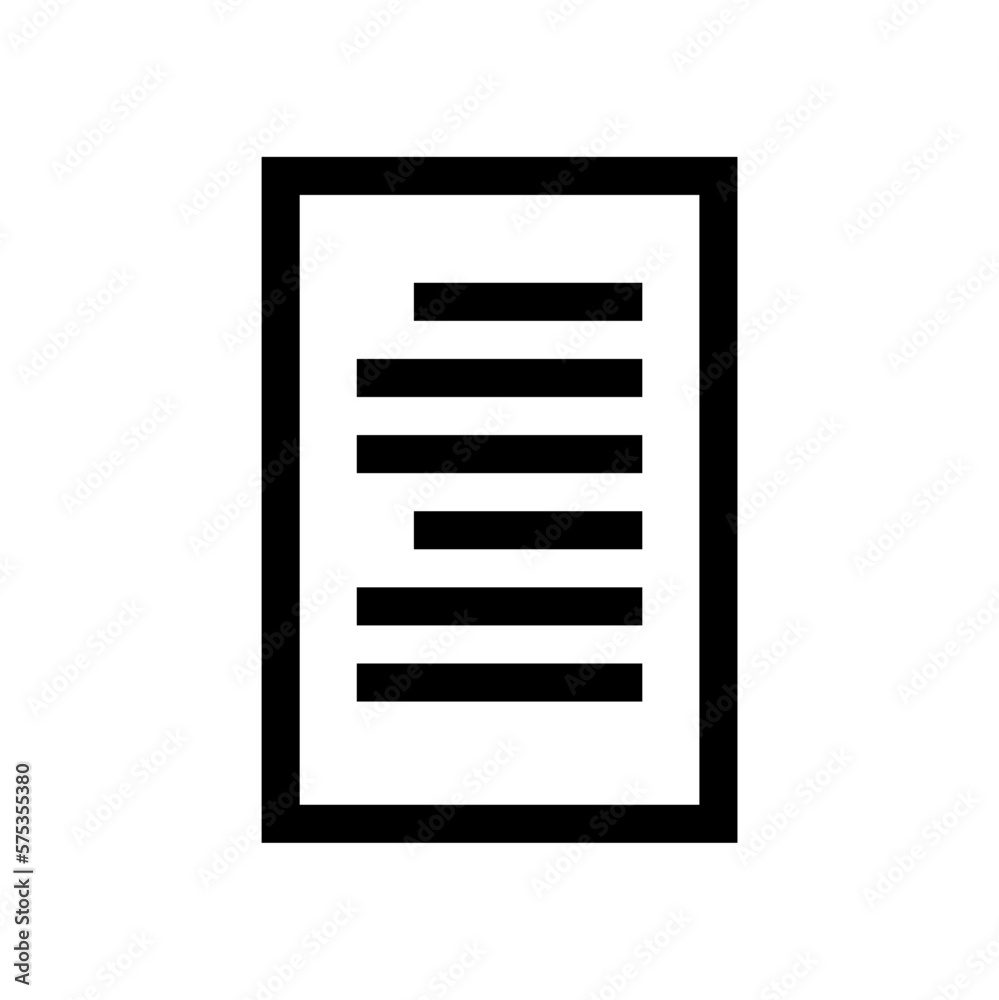 Document paper outline icon. Business icon collection Document paper outline icon. Business icon collection