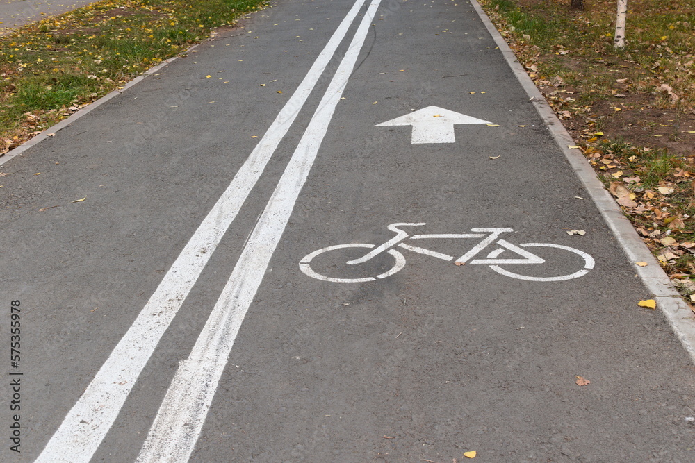 Obraz premium bike lane sign