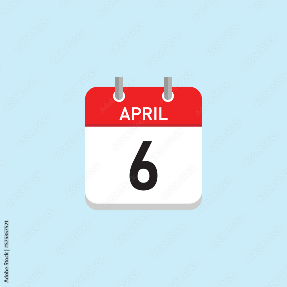 April 6 Concept Design. Vector Illustration. April 6 Concept Design. Vector Illustration.