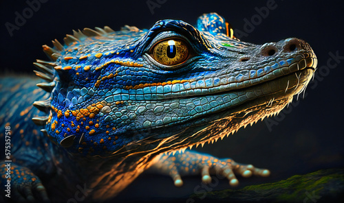 Portrait look close view Crocodile animal