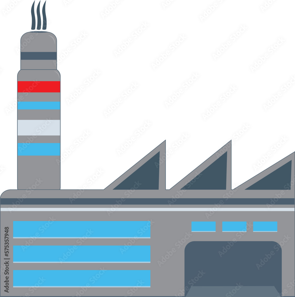 illustration of a factory