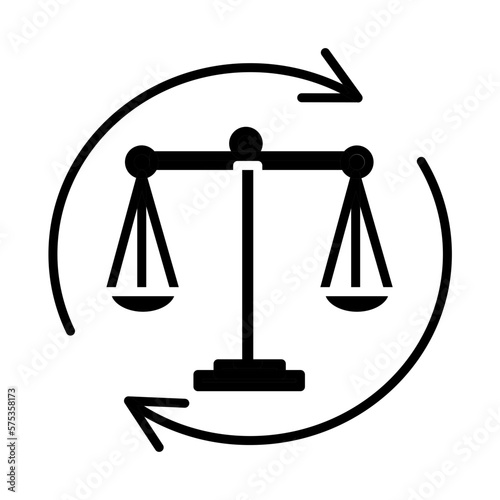 Solid ARBITRATION PROCESS design vector icon