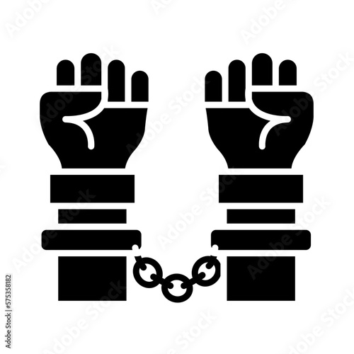 Solid ARREST design vector icon