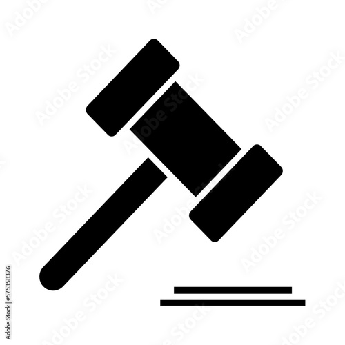 Solid GAVEL design vector icon