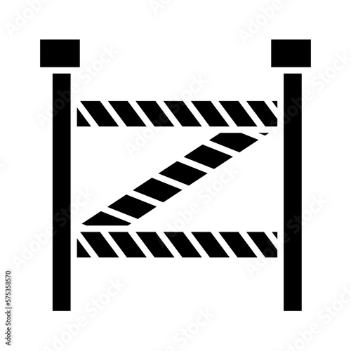 Solid POLICE LINE design vector icon