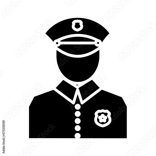 Solid POLICEMAN design vector icon