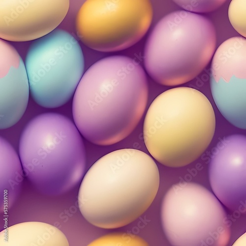 Easter eggs created with generative ai technology