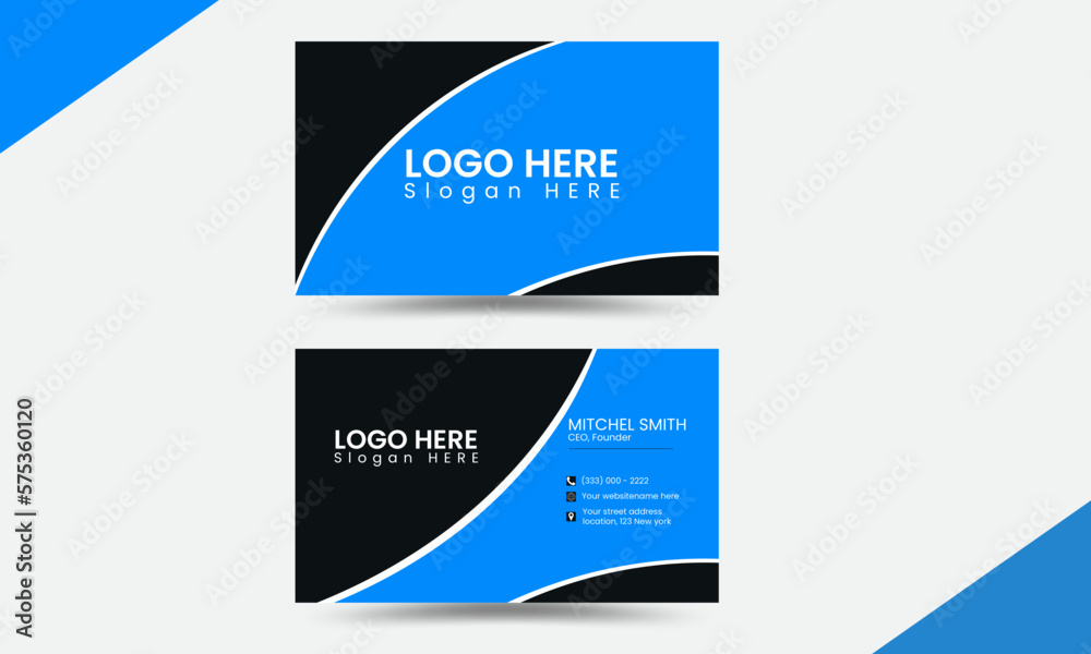  clean business card simple layout corporate business name card