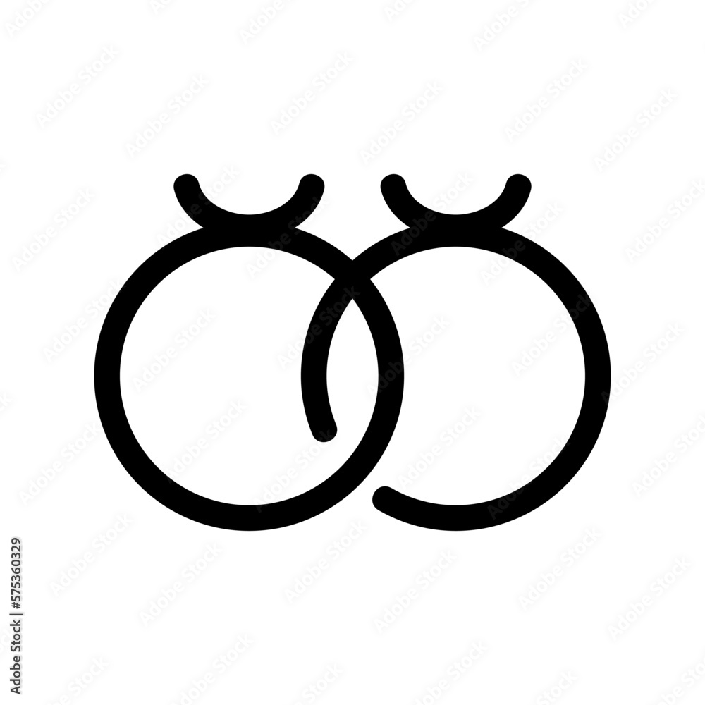 valentine rings icon or logo isolated sign symbol vector illustration - high quality black style vector icons valentine rings icon or logo isolated sign symbol vector illustration - high quality black style vector icons