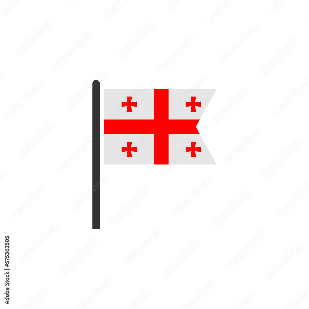 Georgia flags icon set, Georgia independence day icon set vector sign symbol