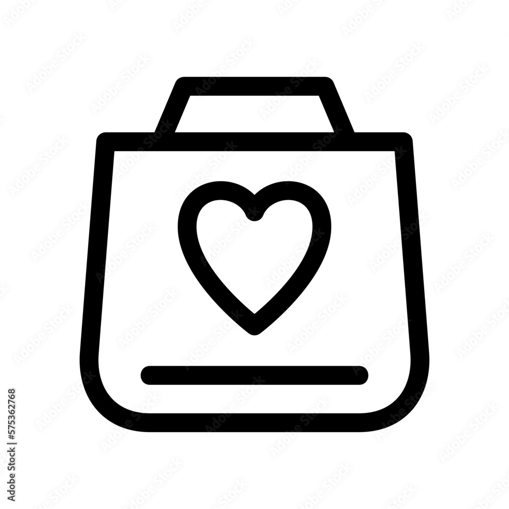 valentine shopping icon or logo isolated sign symbol vector illustration - high quality black style vector icons