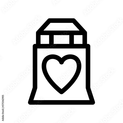 valentine shopping icon or logo isolated sign symbol vector illustration - high quality black style vector icons