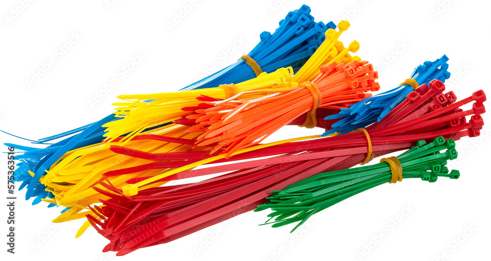Fototapeta premium plastic cable ties multi-colored