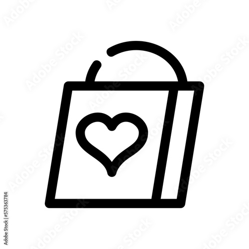 valentine shopping icon or logo isolated sign symbol vector illustration - high quality black style vector icons