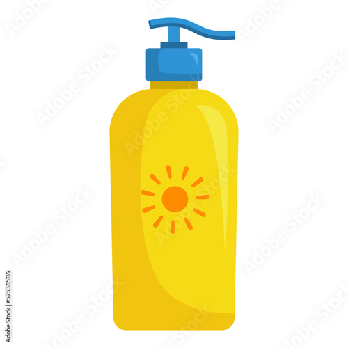 beach sun cream block cartoon vector illustration