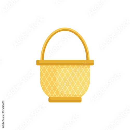 spring picnic basket cartoon vector illustration