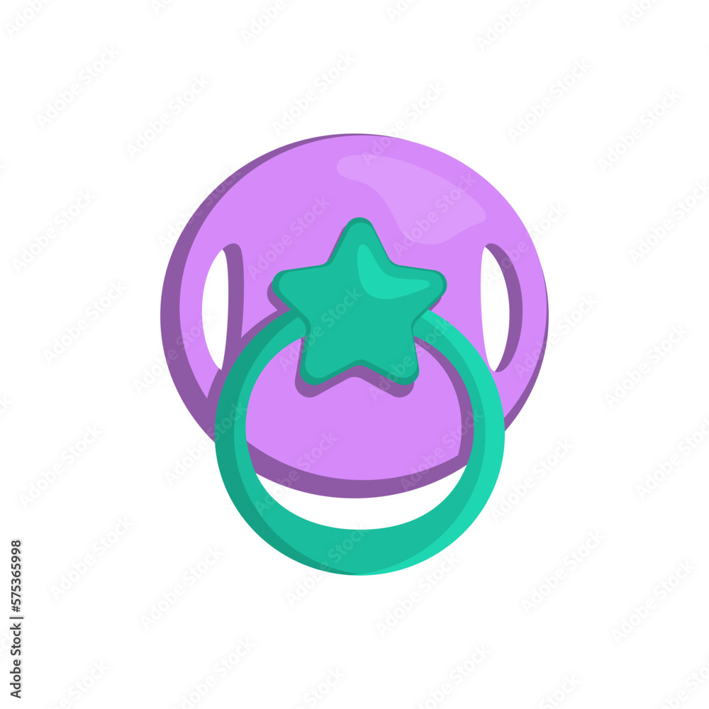 Obraz premium child pacifier cartoon vector illustration