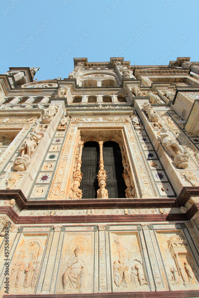 Obraz premium facade of Certosa di Pavia in Italy 