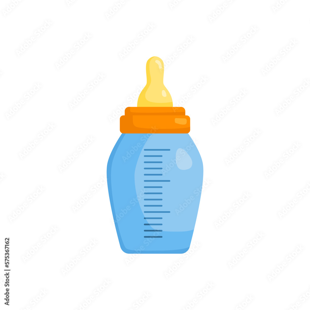 little feeding bottle cartoon vector illustration