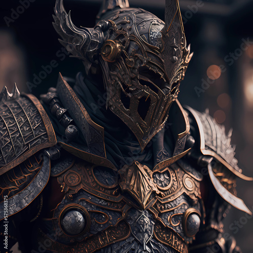 Ai generated art generative ai heavy armor demon armor knight armor