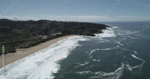 Montana State Beach in California. Located in the coastal region of California eight miles north of Half Moon Bay on State Route 1 in California, USA photo