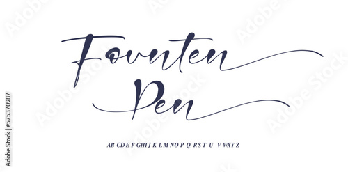 Handwritten Point Fountain Pen Editable Text Font
