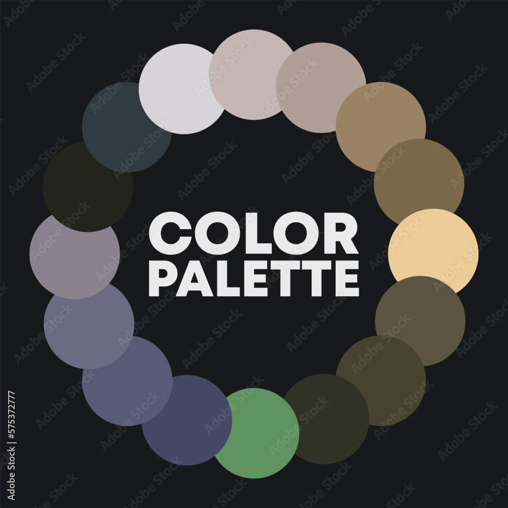 Universal circular color palette 2023. Vector illustration