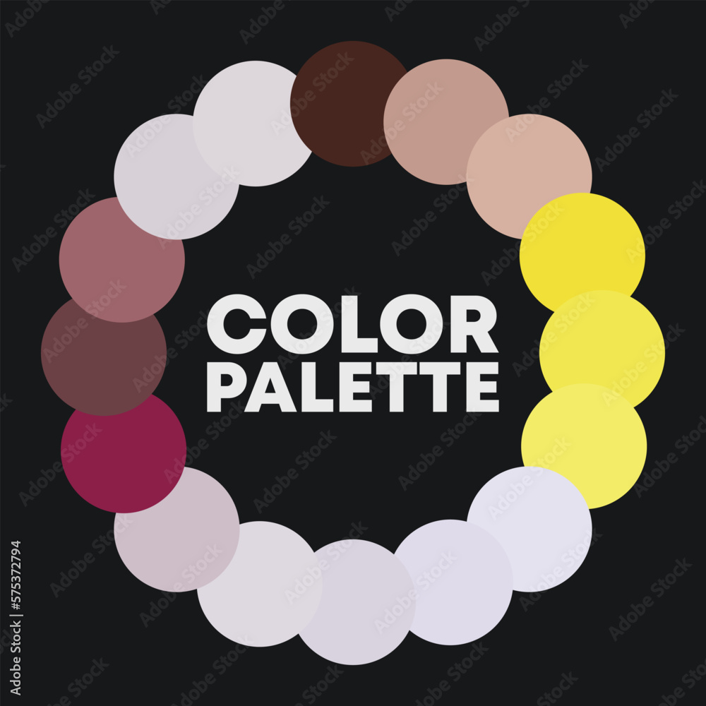 Universal circular color palette 2023. Vector illustration