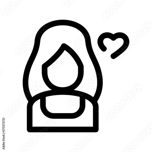 woman in love icon or logo isolated sign symbol vector illustration - high quality black style vector icons