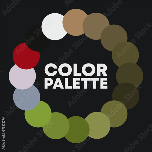 Obraz na płótnie Universal circular color palette 2023. Vector illustration w salonie