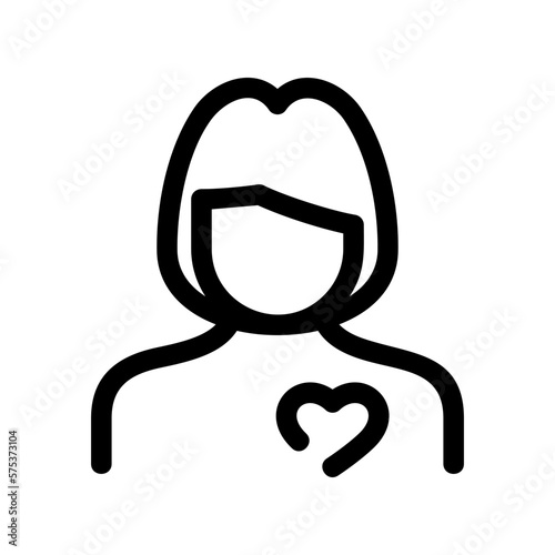 woman in love icon or logo isolated sign symbol vector illustration - high quality black style vector icons