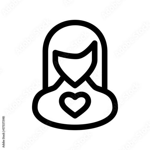 woman in love icon or logo isolated sign symbol vector illustration - high quality black style vector icons