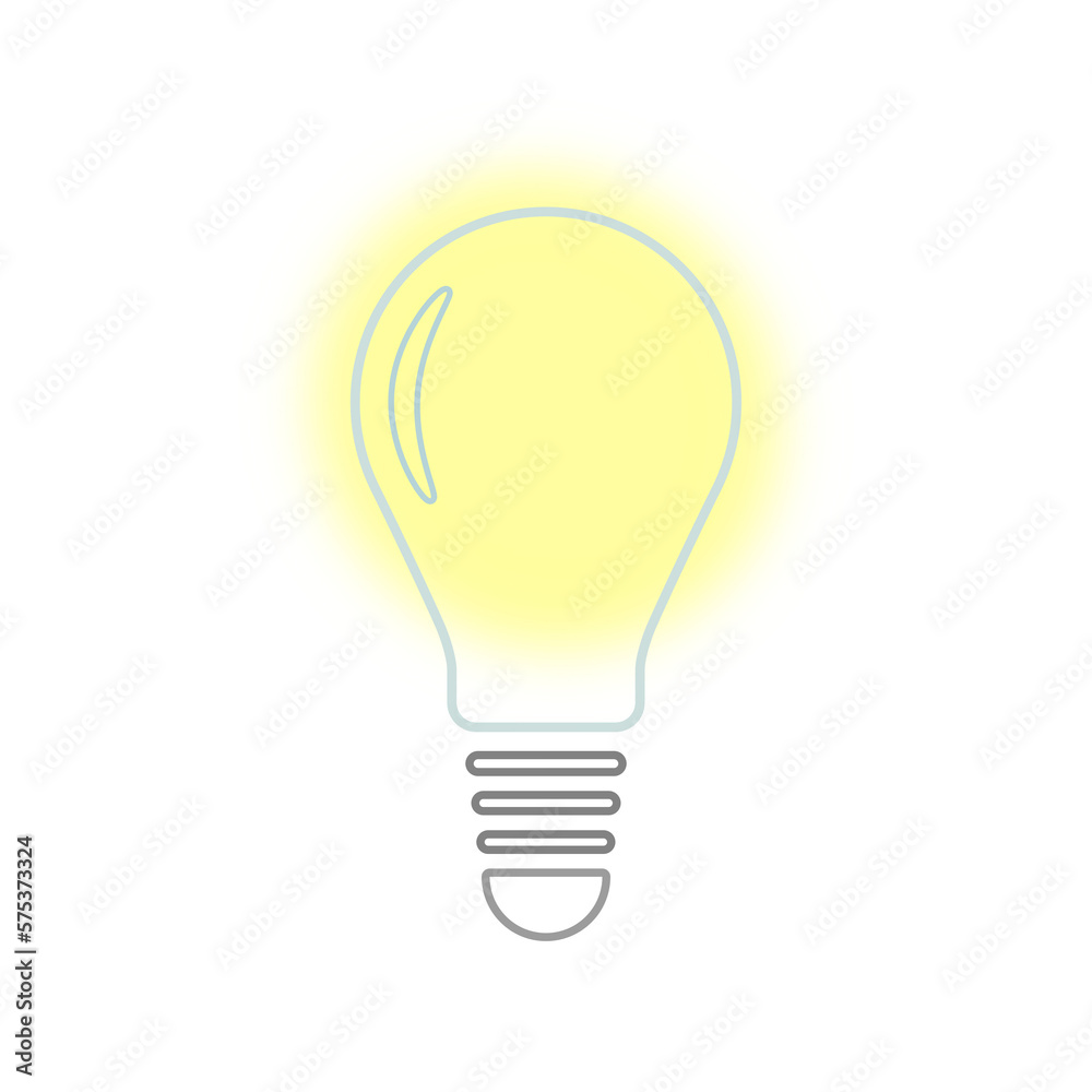 illustrazione con sagoma colorata di lampadina a bulbo con sfondo trasparente illustrazione con sagoma colorata di lampadina a bulbo con sfondo trasparente