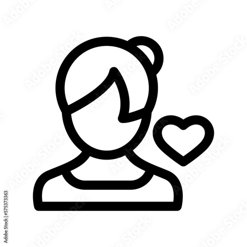 woman in love icon or logo isolated sign symbol vector illustration - high quality black style vector icons